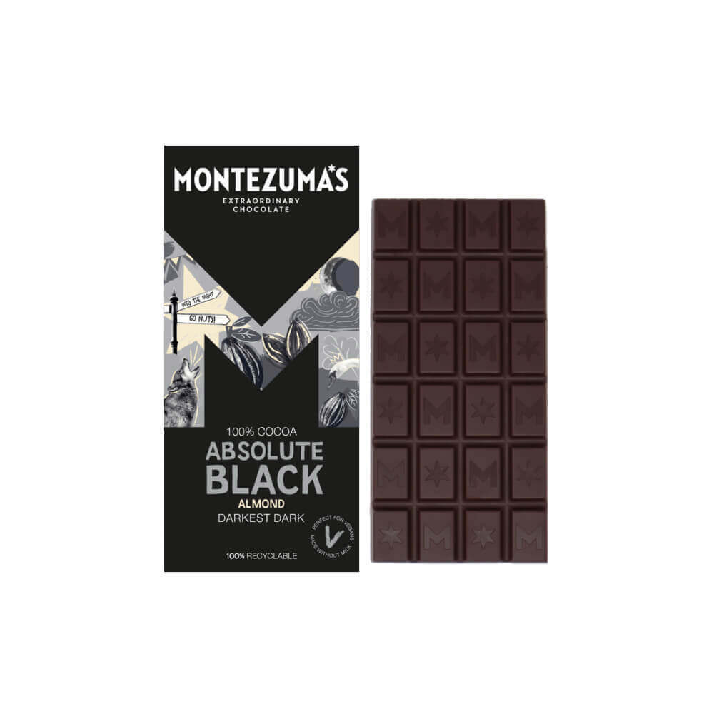Montezuma's Absolute Black With Almonds 90g